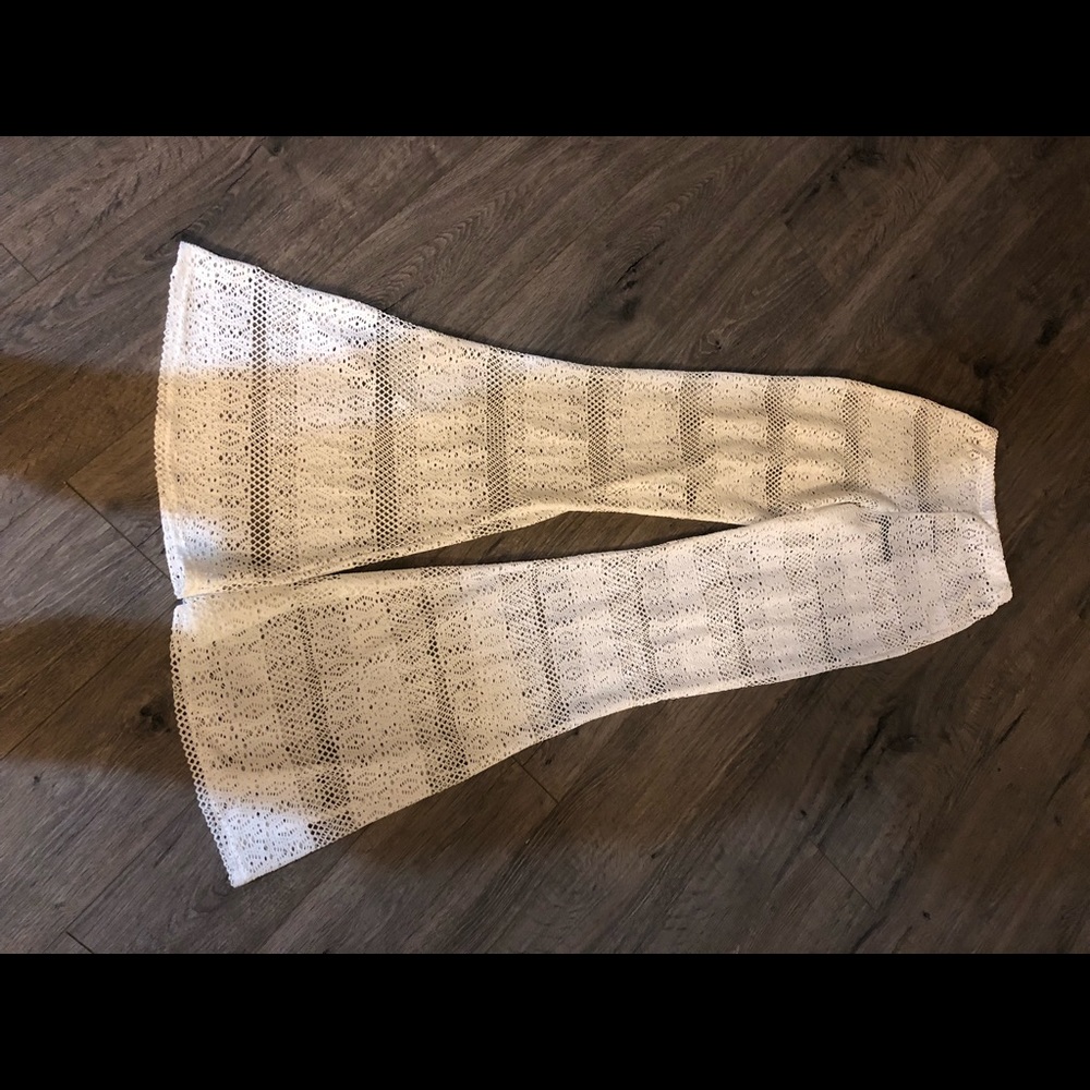 White Crochet Beach Flare